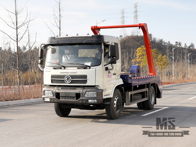4*2 Dongfeng Swing Arm Garbage Truck_ 190hp Pointed Head Single Row Cab Garbege Truck Sanitation Truck for sale_Export Special Vehicle 