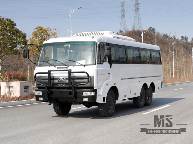 Dongfeng Six-wheel Drive Off Road Bus 190 hp 6*6 Manual Six-speed Bus with Bumper Dongfeng Bus for sale _Conversion Manufacturer Export Special Vehicle