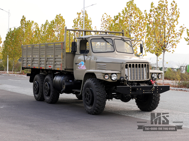 Six wheel Drive Dongfeng EQ2100 Off Road Truck_6×6 190hp Pointed Head Single Row Transportation Truck_All-wheel-Drive Export Special Truck