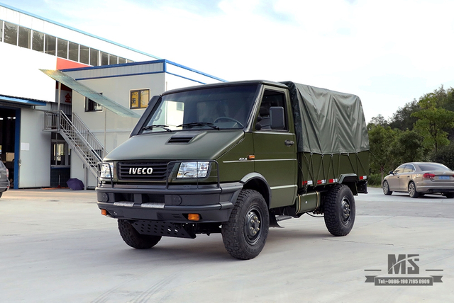 4×4 Iveco Four Wheel Drive Truck Green 4*4 Iveco Truck Short Head Small Off Road Vehicle 4WD Export Special Vehicle