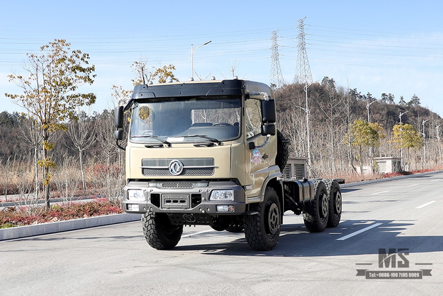 210hp Dongfeng Six wheel Drive Tianjin Chassis for Sale_6*6 EQ2102 Flathead Head Truck Chassis Coversion Manufacturer_Dongfeng 6×6 Export Special Vehicle Chassis