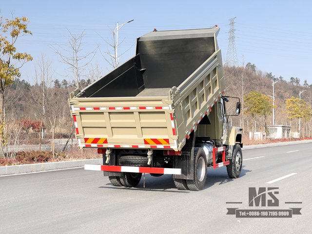 Four wheel Drive 170hp Dump Truck_Dongfeng 4*4 Camel Grey Tipper Truck Pointed Head Single Row Mining Trucks For Sale_Export Special Vehicle
