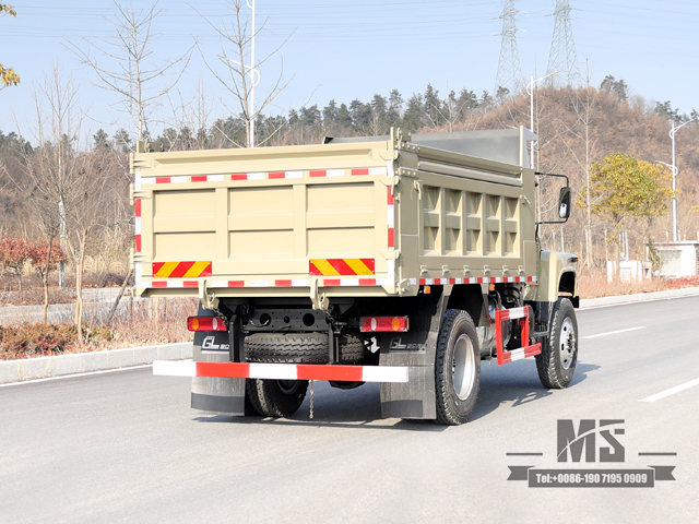 Camel Grey Four wheel Drive 170hp Dump Truck_Dongfeng 4*4 Tipper Truck Pointed Head Single Row Mining Trucks For Sale_Export Special Vehicle