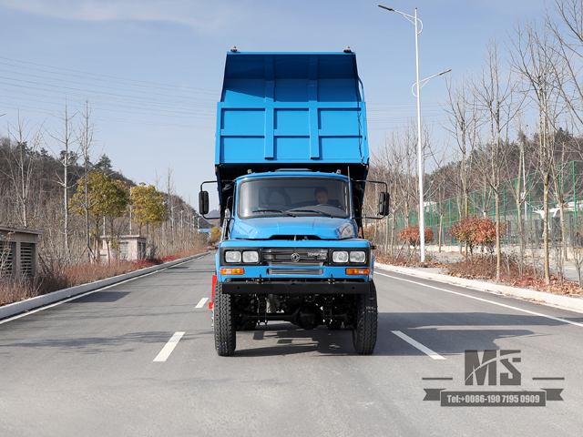 Blue 170hp Dongfeng 4*4 Tipper Truck Dump Truck _Single Row Pointed Head Construction Stie Mining Trucks_Export Special Vehicle Conversion Manufacturer