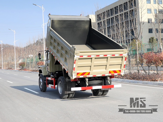 Four wheel Drive 170hp Dump Truck_Dongfeng 4*4 Camel Grey Tipper Truck Pointed Head Single Row Mining Trucks For Sale_Export Special Vehicle