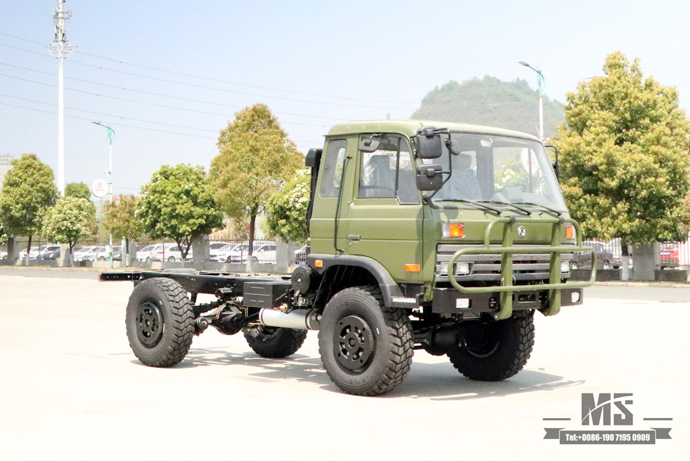 4*4 Dongfeng 2070 Off Road Truck Chassis_ 190hp One and a half 153 Cab Transport Truck Chassis for Sale_Dongfeng Four wheel Drive Export Special Vehicle Chassis