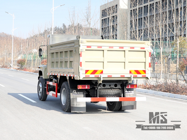 Camel Grey Four wheel Drive 170hp Dump Truck_Dongfeng 4*4 Tipper Truck Pointed Head Single Row Mining Trucks For Sale_Export Special Vehicle