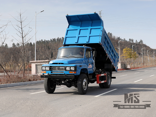 Blue 170hp Dongfeng 4*4 Tipper Truck Dump Truck _Single Row Pointed Head Construction Stie Mining Trucks_Export Special Vehicle Conversion Manufacturer