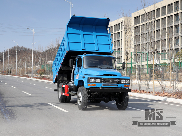 Blue 170hp Dongfeng 4*4 Tipper Truck Dump Truck _Single Row Pointed Head Construction Stie Mining Trucks_Export Special Vehicle Conversion Manufacturer