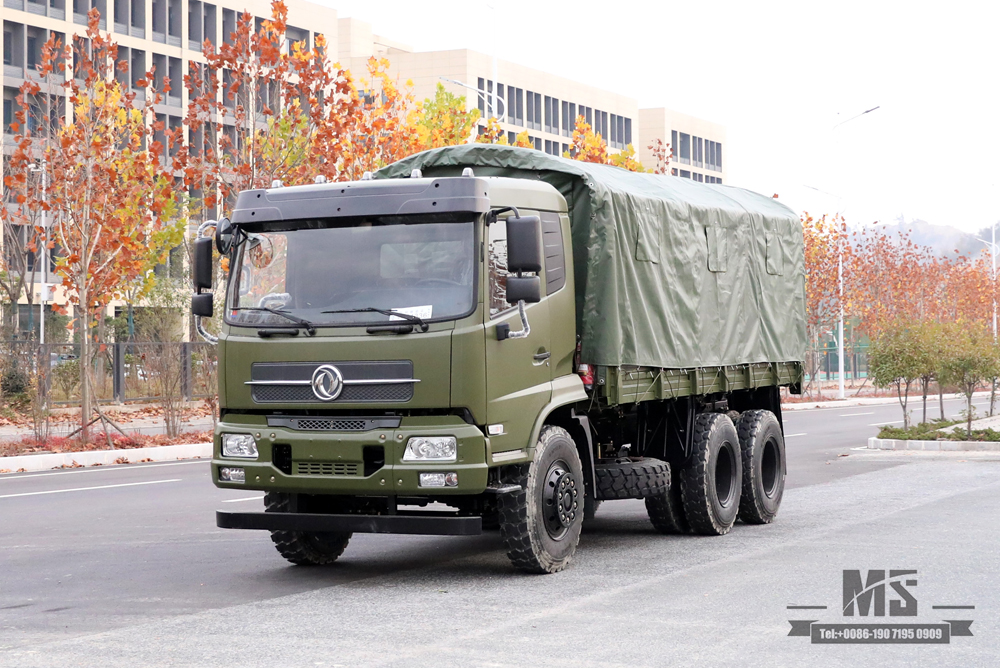 6x4 210 hp Dongfeng off-road truck_ Flathead Row Half Cab Transport truck Cargo Truck For sale_Dongfeng Export Special Vehicle