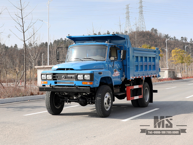 Blue 170hp Dongfeng 4*4 Tipper Truck_Single Row Pointed Head Dump Truck Mining Trucks Conversion Manufacturer_Export Special Vehicle