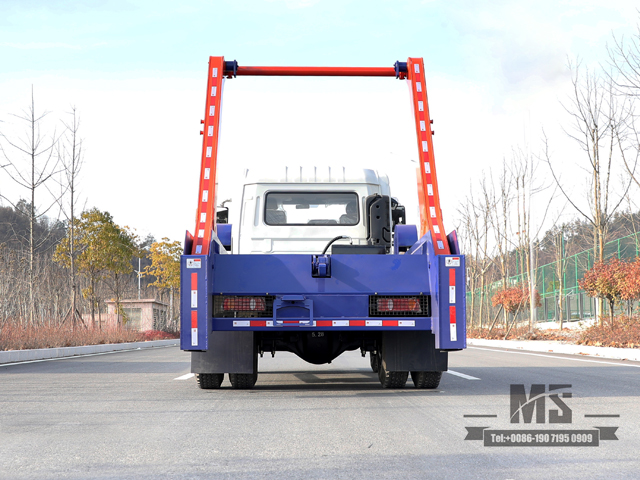 4*2 Dongfeng Swing Arm Garbage Truck_ 190hp Pointed Head Single Row Cab Garbege Truck Sanitation Truck for sale_Export Special Vehicle 