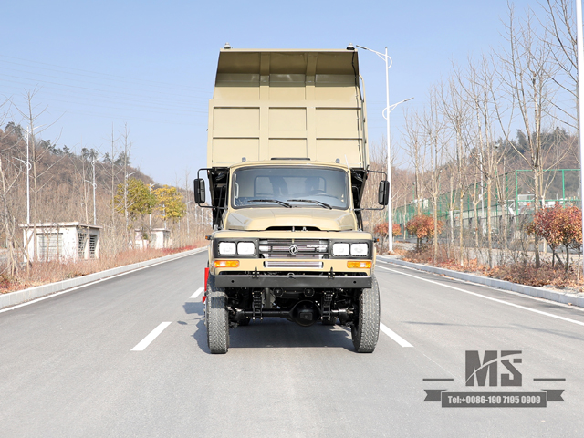 Four wheel Drive 170hp Dump Truck_Dongfeng 4*4 Camel Grey Tipper Truck Pointed Head Single Row Mining Trucks For Sale_Export Special Vehicle