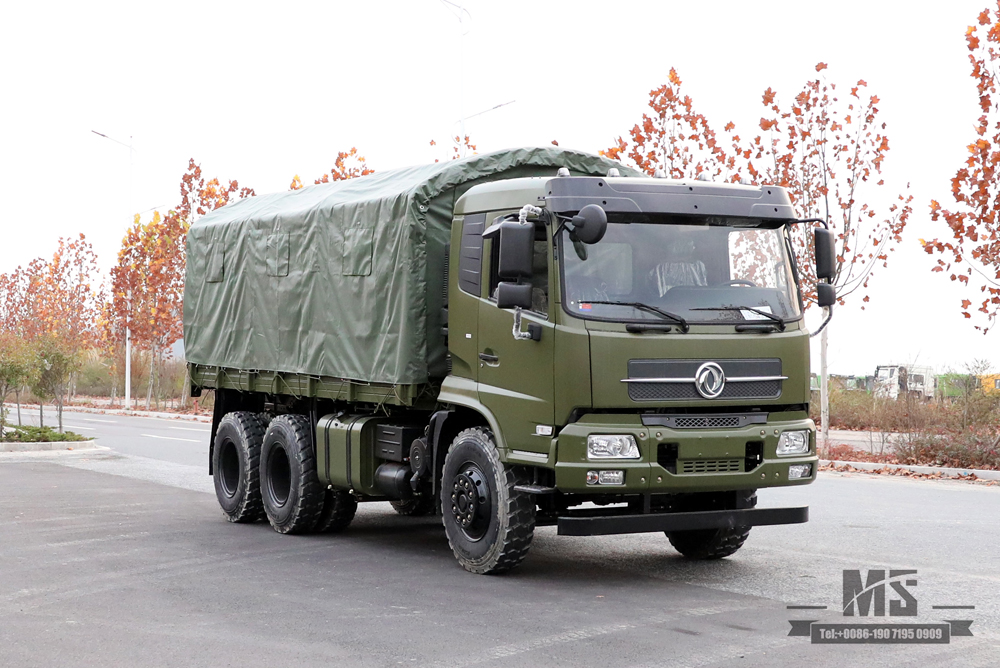 6x4 210 hp Dongfeng off-road truck_ Flathead Row Half Cab Transport truck Cargo Truck For sale_Dongfeng Export Special Vehicle