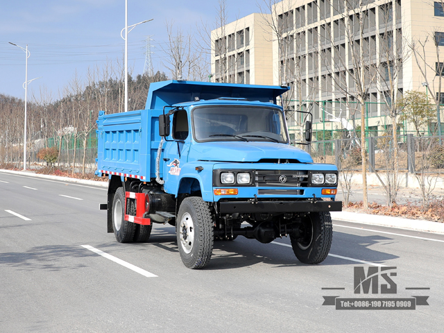 Blue 170hp Dongfeng 4*4 Tipper Truck_Single Row Pointed Head Dump Truck Mining Trucks Conversion Manufacturer_Export Special Vehicle