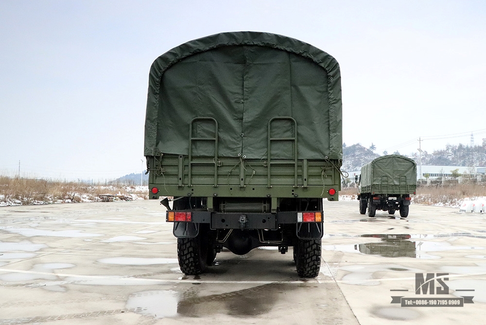 Dongfeng Six wheel Drive EQ2100 Off-road Truck_6*6 3.5 T Classic Army Green Long Head Truck With Tarpaulin Pole for sale_Dongfeng 245 Diesel Troop Carrier Export Special Vehicle 