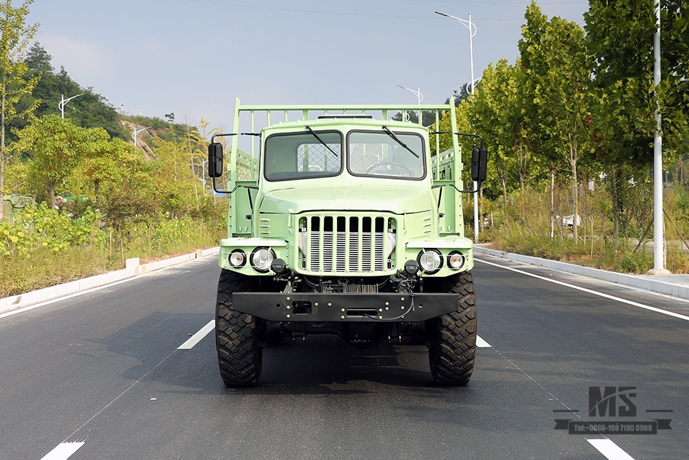 Mint Green Dongfeng Six Wheel Drive Off Road Truck_190hp Dongfeng EQ2100 Single Row Pointed Head AWD Transportation Vehicle_Export Special Purpose Vehicle 