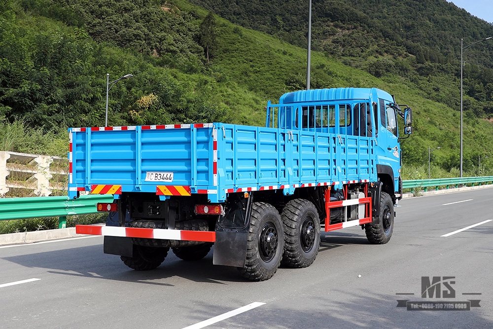 340hp Dongfeng 6*6 Truck_Dongfeng Six Wheel Drive Flat Head Cargo Truck With Brake Water Cooling Tank Long Distance Truck_Export Special Vehicle