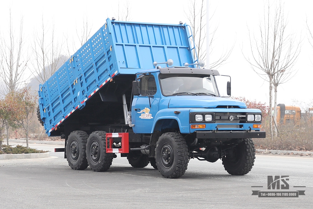 170 hp EQ2082 Dump Truck_Dongfeng six-wheel drive EQ2082 off-road Dump truck_Double glass 240 transport vehicle_6×6 pointed 25Y truck export special vehicle