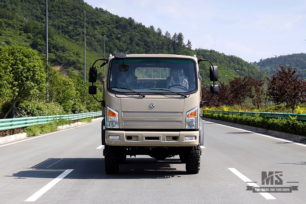 Beige 190HP Dongfeng EQ2082 6WD Off-road Truck_Dongfeng Six Wheel Drive Flathead 6X6 Diesel Cargo Truck Transportation Truck_Export Special Vehicle