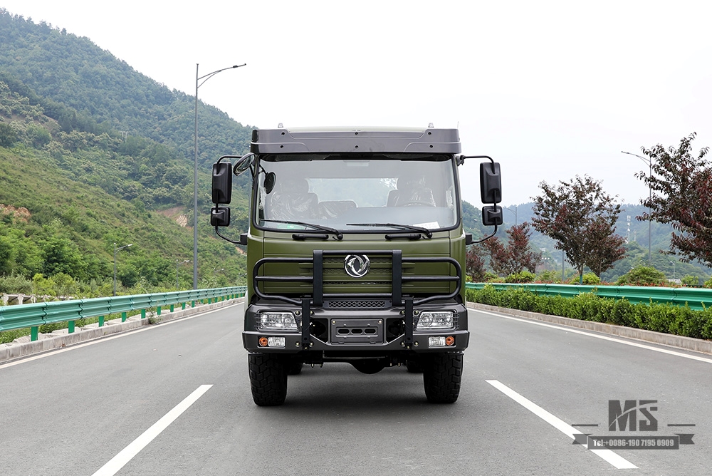 210hp Dongfeng Six wheel Drive Chassis for Sale_6*6 Army Green Flathead Head Truck Chassis Coversion Manufacturer_Dongfeng Export Special Vehicle Chassis