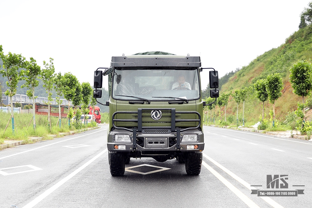 Dongfeng Six wheel Drive Truck for Sale_6*6 Army Green Flathead Head Truck Manufacturer_Dongfeng 6WD Export Special Vehicle