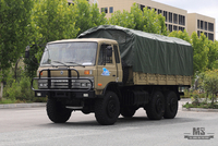 Dongfeng Six wheel Drive Camel Gray EQ2102 Off-road Truck_190 HP Three-axle Camel Gray Cargo Truck With Tarpaulin poles_All-wheel drive Export Special Purpose Vehicle