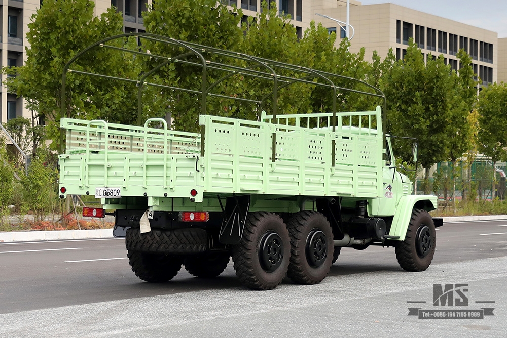 Dongfeng Six Wheel Drive EQ2100 Off Road Truck_190hp Dongfeng 6×6 3.5T Three Axle Single Row Pointed Head Truck with Tarpaulin Pole _Export Special Purpose Vehicle 