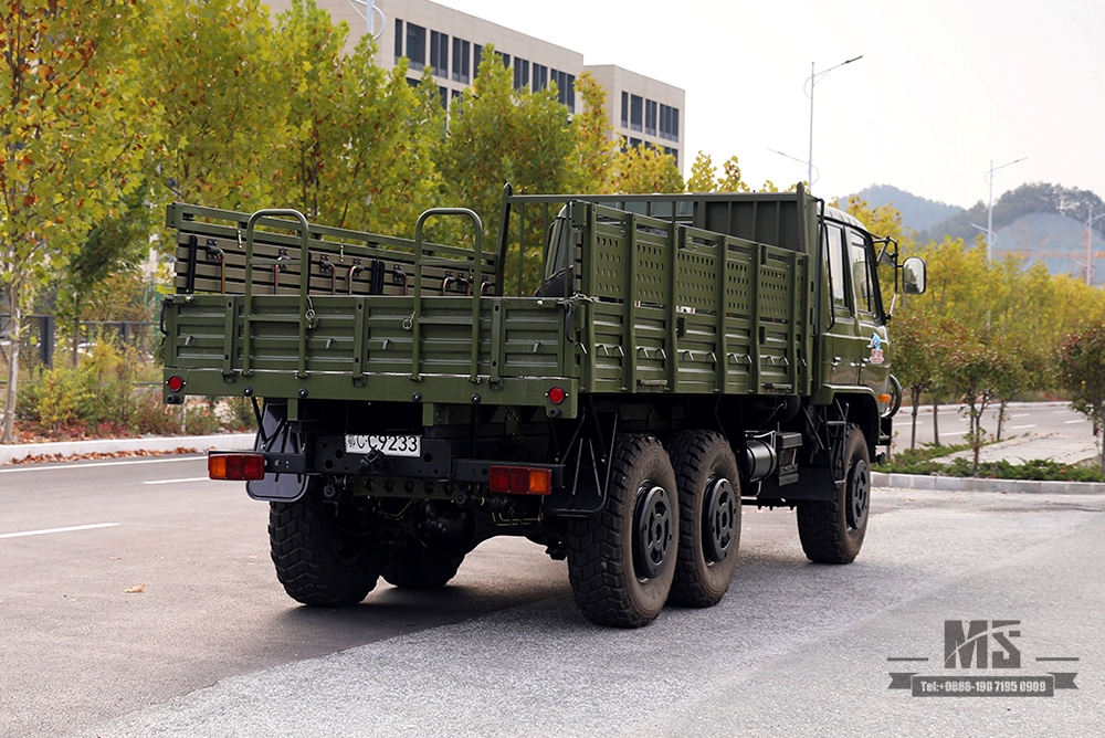 190hp Dongfeng EQ2102 Six Wheel Drive Truck_6×6 EQ246 153 Double Row Cab Army Green Truck _Dongfeng Truck Export Special Purpose Vehicle