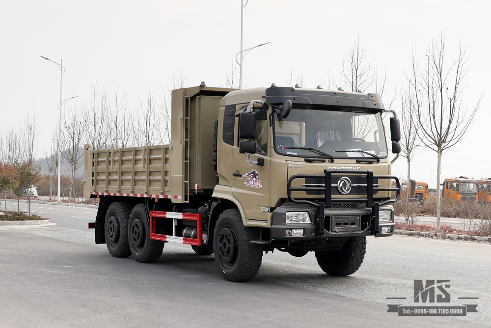 210hp Dongfeng Six Wheel Drive Dump Truck_ 6×6 Flat Head Tipper Truck 6*6 Off Road Transportation Truck_Export Special Vehicle