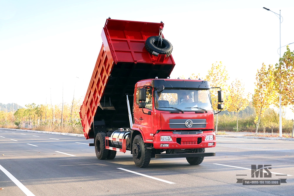 Dongfeng 4*2 Dump Truck Tipper Truck_ 210hp Flat Head Row Half Mining Site Transportation Truck_Export Special Vehicle