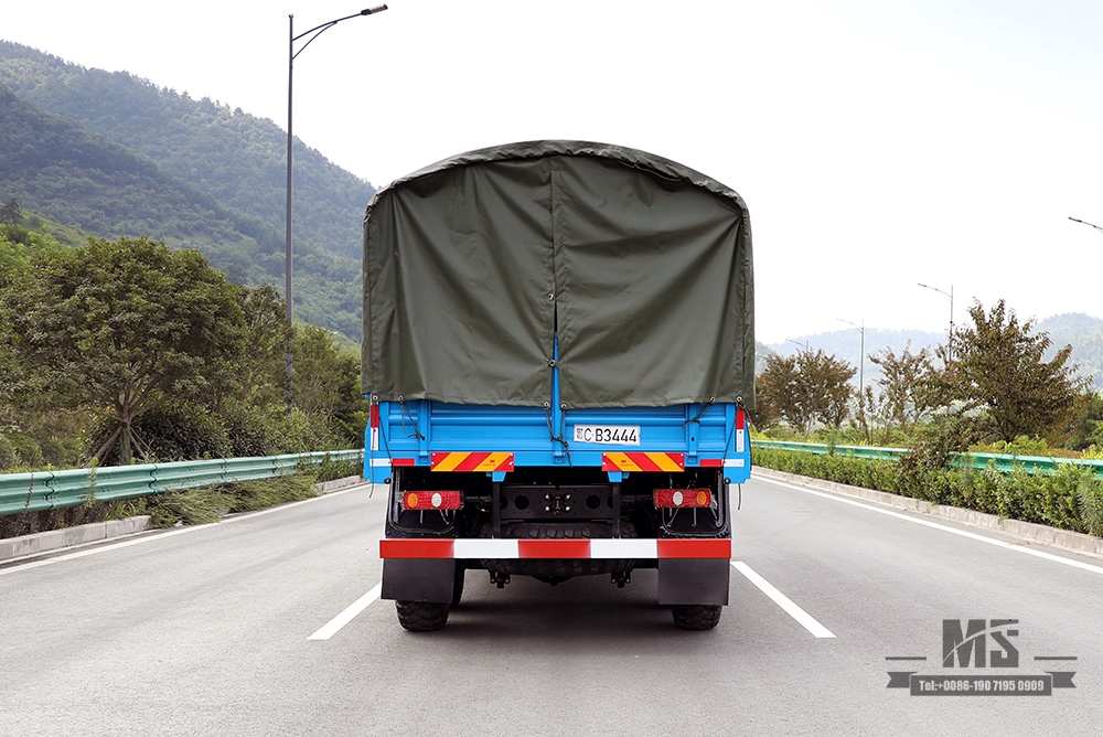 Dongfeng Six Wheel Drive Transportation Truck_340hp Dongfeng 6*6 Flat Head Cargo Truck With Canopy pole Brake Water Cooling Tank Long Distance Truck_Export Special Vehicle