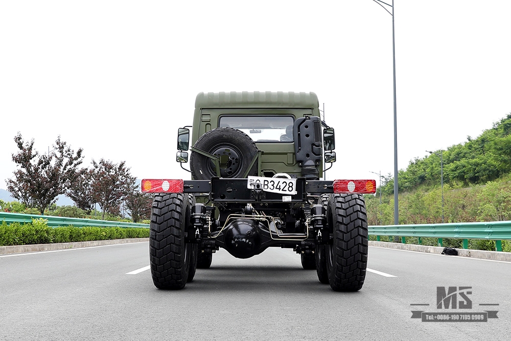 210hp Dongfeng Six wheel Drive Chassis for Sale_6*6 Army Green Flathead Head Truck Chassis Coversion Manufacturer_Dongfeng Export Special Vehicle Chassis