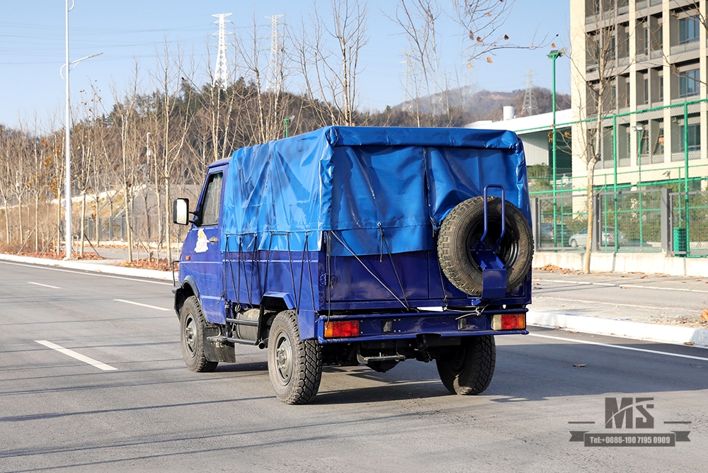 Blue Four-wheel Drive IVECO Off Road Truck_4*4 113hp Short Head Single Row Micro Light Truck With Tarpaulin Pole_Export Special Vehicle