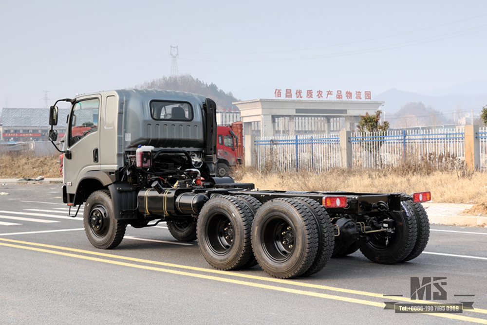 EQ2082 Six Wheel Drive Dongfeng Flathead Truck Chassis Modification_ 6WD"Bobcat" Small Truck Chassis Configuration_6*6 Export Special Vehicle Chassis Manufacturer