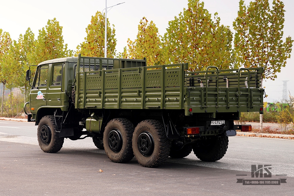 190hp Dongfeng EQ2102 Six Wheel Drive Truck_6×6 EQ246 153 Double Row Cab Army Green Truck _Dongfeng Truck Export Special Purpose Vehicle