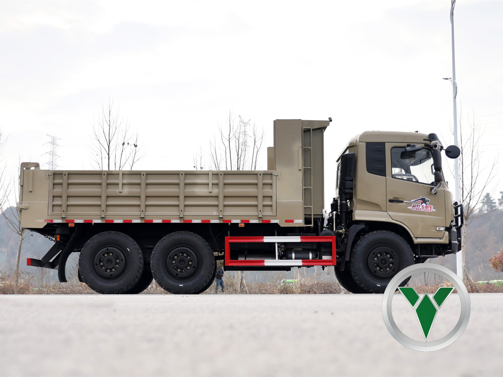6x6 Flatbed Dump Truck | Heavy-Duty Dump Body with Removable Sides