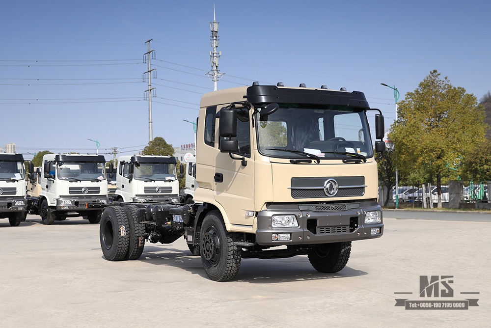 Dongfeng 4*2 Chassis _ 210 HP One and a half Row Cab Truck Chassis Commercial Vehicle_Dongfeng 4*2 Truck Chassis For Sale_Export Special Vehicle Chassis