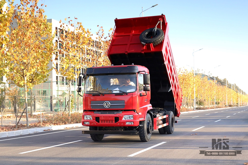 Dongfeng 4*2 Dump Truck Tipper Truck_ 210hp Flat Head Row Half Mining Site Transportation Truck_Export Special Vehicle