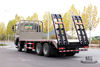 Dongfeng four-axle flatbed excavator truck_8*4 with tail climber 7m6 flatbed truck_export special logistics storage container trucks