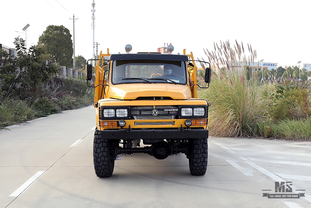 170 hp Dongfeng Six-wheel drive EQ2082 Truck_Gold Yellow 6*6 Single Row Pointed Head Off-road Special Truck_6×6 pointed 25Y Truck Export Special Vehicle