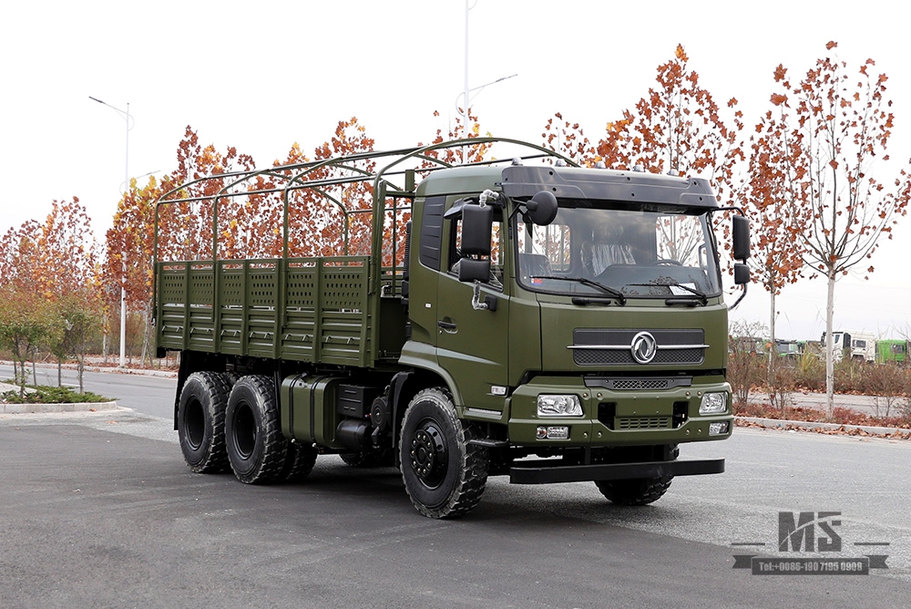 210hp Dongfeng 6*4 Off Road Truck _Dongfeng 6x4 Flathead One-and-a-half Cargo Truck With tarpaulin pole_Export Special Vehicle
