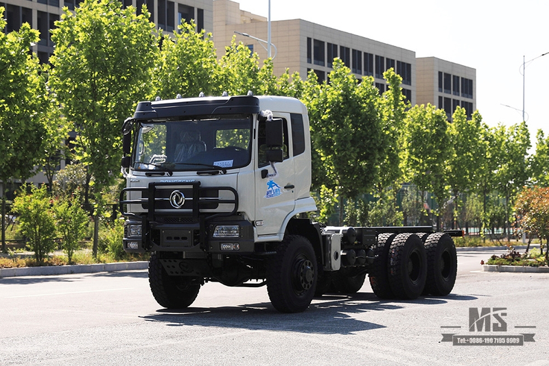 266 HP Dongfeng Six-wheel drive Off-road Chassis_6×6 Flathead Row Half Special Chassis_All-wheel Drive Three-axle 7T/13T/13T Transportation Truck Chassis_Export Special Vehicle