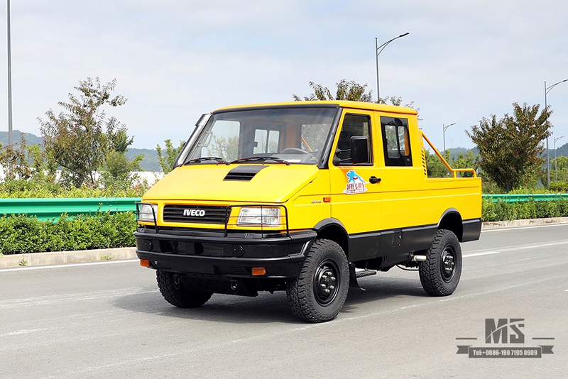 113 HP 4WD Iveco short-head Double Row Cab Pickup Truck _3T Small 6-seater Mini Off-road Truck_Classic Iveco 2045 Conversion Manufacturer Export Special Vehicle 