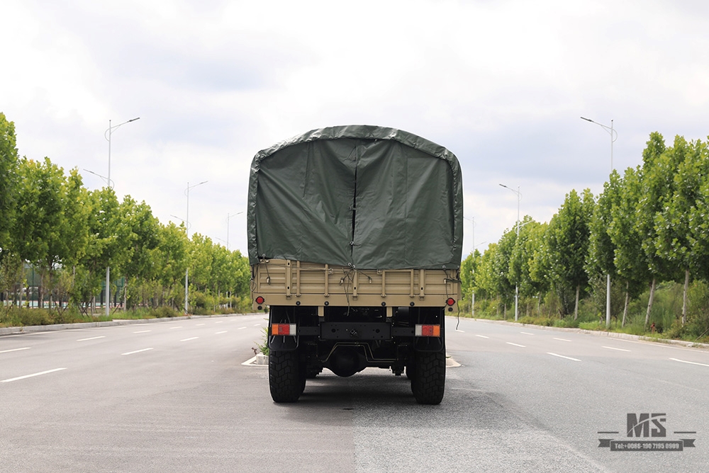 Dongfeng Six wheel Drive Camel Gray EQ2102 Off-road Truck_190 HP Three-axle Camel Gray Cargo Truck With Tarpaulin poles_All-wheel drive Export Special Purpose Vehicle