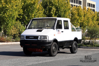 Four-wheel Drive White IVECO Off Road Small Truck_4*4 113hp Short Head Double Row Light Truck_Export Special Vehicle