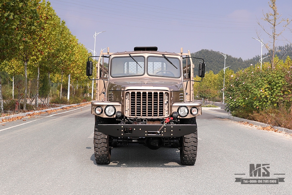 170 hp Dongfeng Champagne Gold EQ2082_six-wheel drive off-road special truck_Double glass pointed 240 transport vehicle_6×6 25Y truck export special vehicle