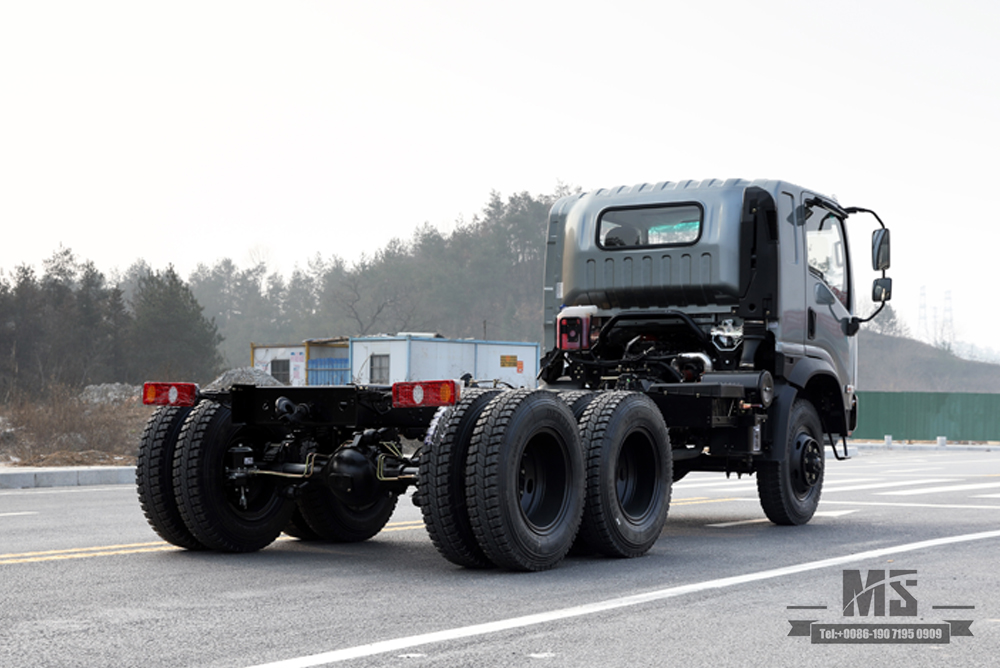 EQ2082 Six Wheel Drive Dongfeng Flathead Truck Chassis Modification_ 6WD"Bobcat" Small Truck Chassis Configuration_6*6 Export Special Vehicle Chassis Manufacturer