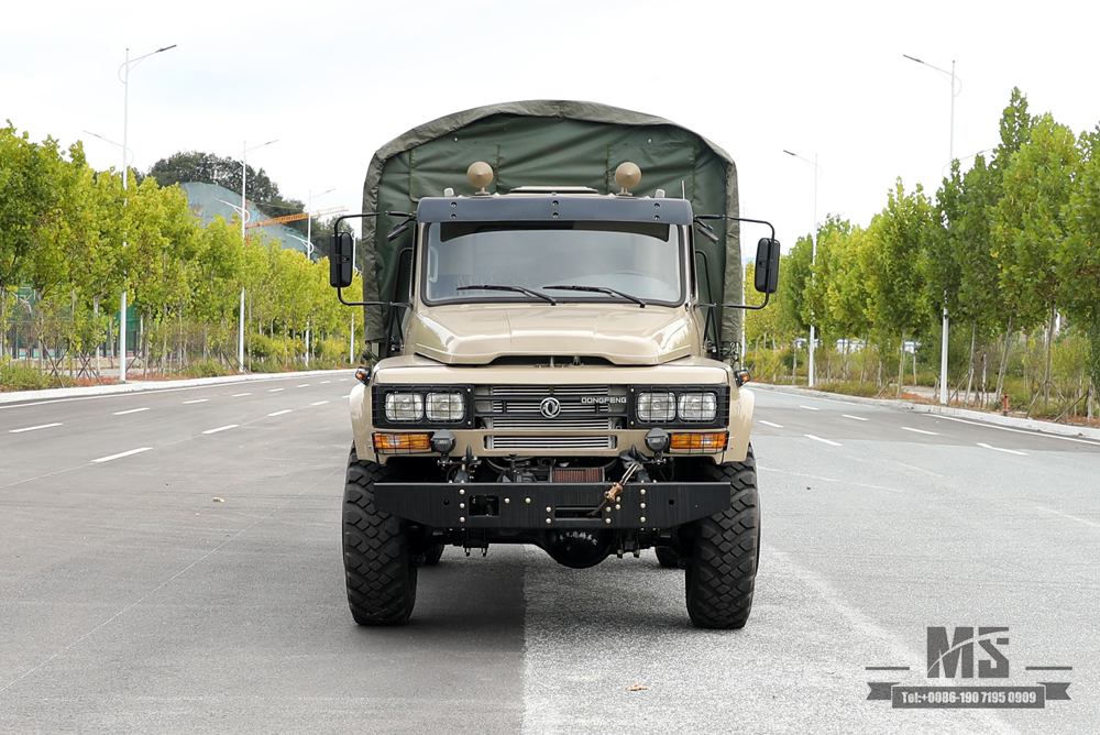 4*4 Dongfeng Cargo Truck_190 hp Long-head 2.5T Off-road Truck with Winch and tarpaulin pole_Four Wheel Drive Truck Manufacturer Export Special Purpose Vehicle