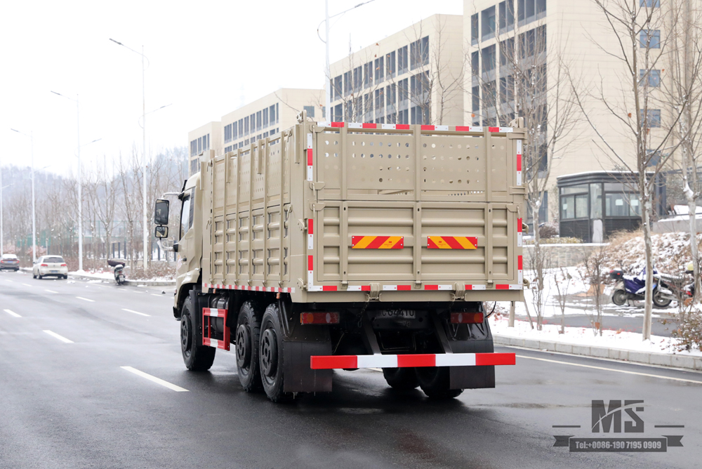 Six Wheel Drive Dongfeng Dump Truck_6*6 Flat Head Cargo Box Baffle Heightened Tipper Truck Off Road Transportation Truck_Export Special Vehicle